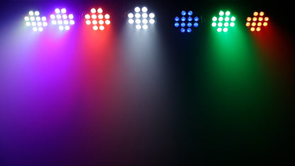 4Pcs LED PAR Light 18X18W RGBWA+UV Remote control disco light Flat Par Light  Family Birthday Party Theater Wedding KTV Bar