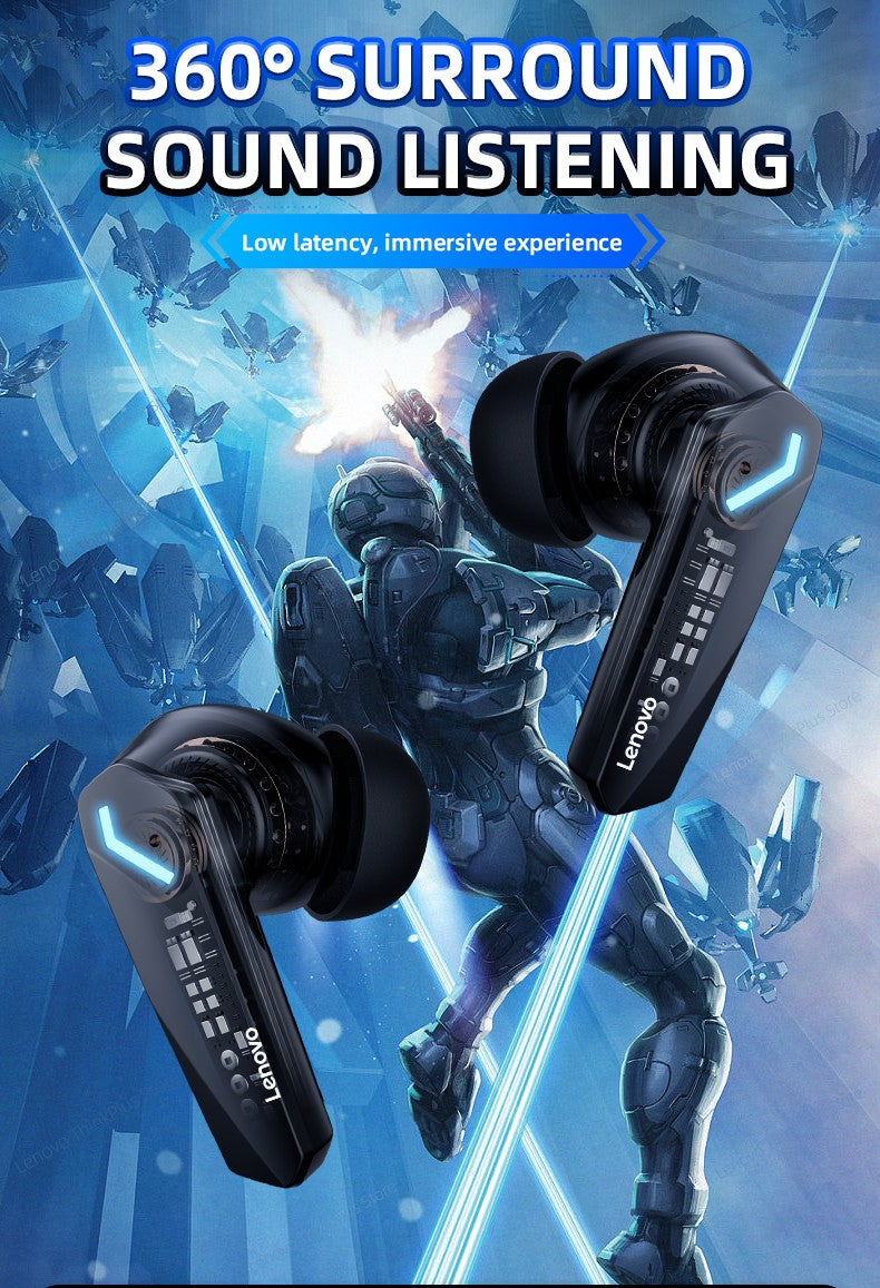 Lenovo GM2 PRO New Bluetooth 5.3 Headset Sports Running True Wireless In-Ear Gaming Low Latency Dual Mode Music Headphones