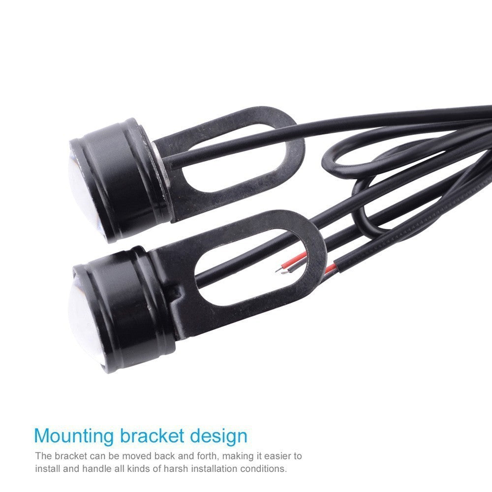 2 peças/par Mini Luz LED Pisca-Pisca Estroboscópica Olho de Águia Para Motocicleta DRL Luz Diurna Neblina Farol Acessórios Para Moto