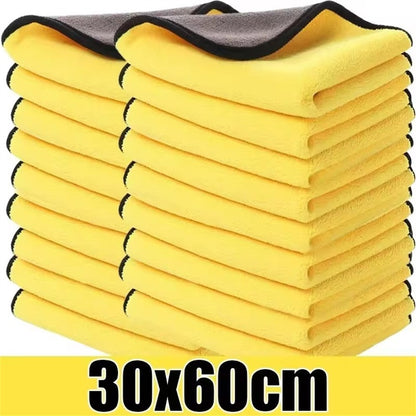 Double Sides Car Microfiber Cloths Super Absorbent Washing Drying Cleaning Towels Auto Detailing Towel Rags Clean Tool