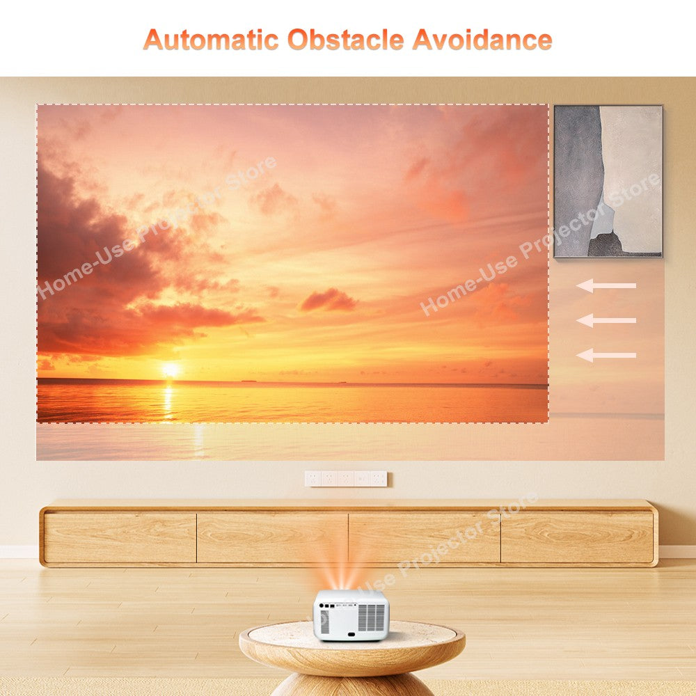 Projetor FlixTone D9W Ultra 3000 ANSI Full HD 1080P para Filmes Android WiFi 6 Home Theater Projetor Beam para Vídeos ao Ar Livre