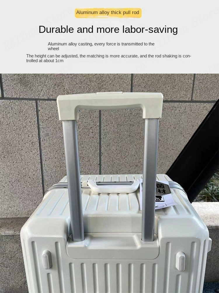 Mala de Viagem Nova com Estrutura de Alumínio, Suporte para Copo, Material PC, Mala de Cabine com Rodas, Grande Capacidade