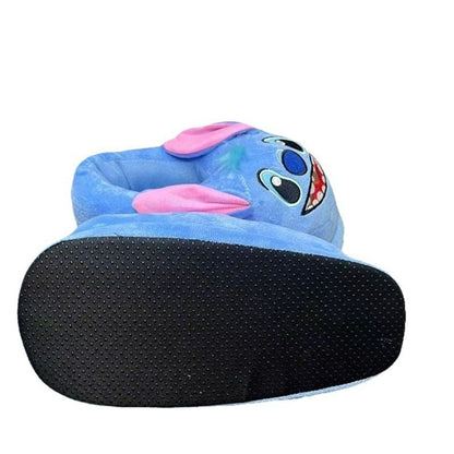 Chinelo de Algodão Disney Stitch Anime Desenho Animado Quente de Inverno Para Dentro de Casa Brinquedos Pelúcia Pantufas Feminino Menina Presentes de Natal