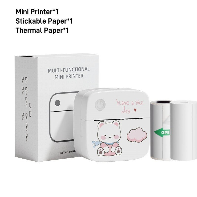 1200mAh Mini Printers Wireless Bluetooth Label Maker Printer 57mm Thermal Stickers Printer For School Home Text Photo Printing
