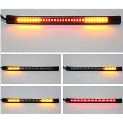 1x Luzes Decorativas de LED para Motocicleta Faixa de Luz 48SMD Luz de Freio Traseiro para Motocicleta Faixa de Seta Luz de Parada Geral da Moda