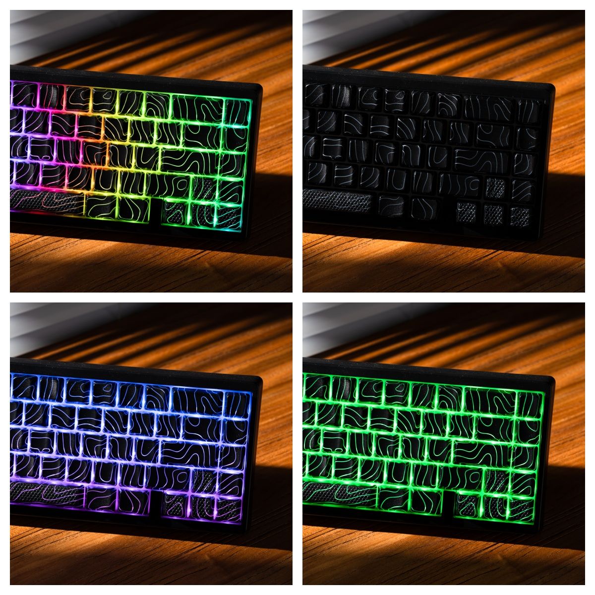 Teclado Mecânico XVX M67 JadeStone com Teclas IMD-Tech Hot Swappable Design Gasket Teclado com Retroiluminação RGB Personalizada Tri-Modo
