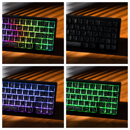 Teclado Mecânico XVX M67 JadeStone com Teclas IMD-Tech Hot Swappable Design Gasket Teclado com Retroiluminação RGB Personalizada Tri-Modo