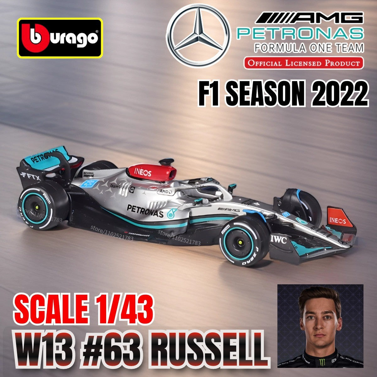Bburago 1:43 Modelo de Carro de Corrida F1 Réplica em Miniatura Red Bull Mercedes Ferrari Veículo Presente de Natal Brinquedo Infantil para Amigo Menino