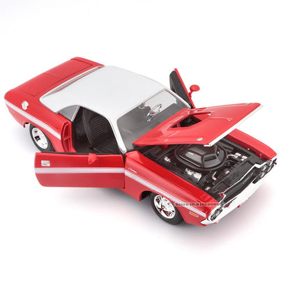 Maisto 1:24 DODGE CHALLENGER R/T 1970 liga de carro modelo artesanato decoração coleção brinquedo ferramenta presente