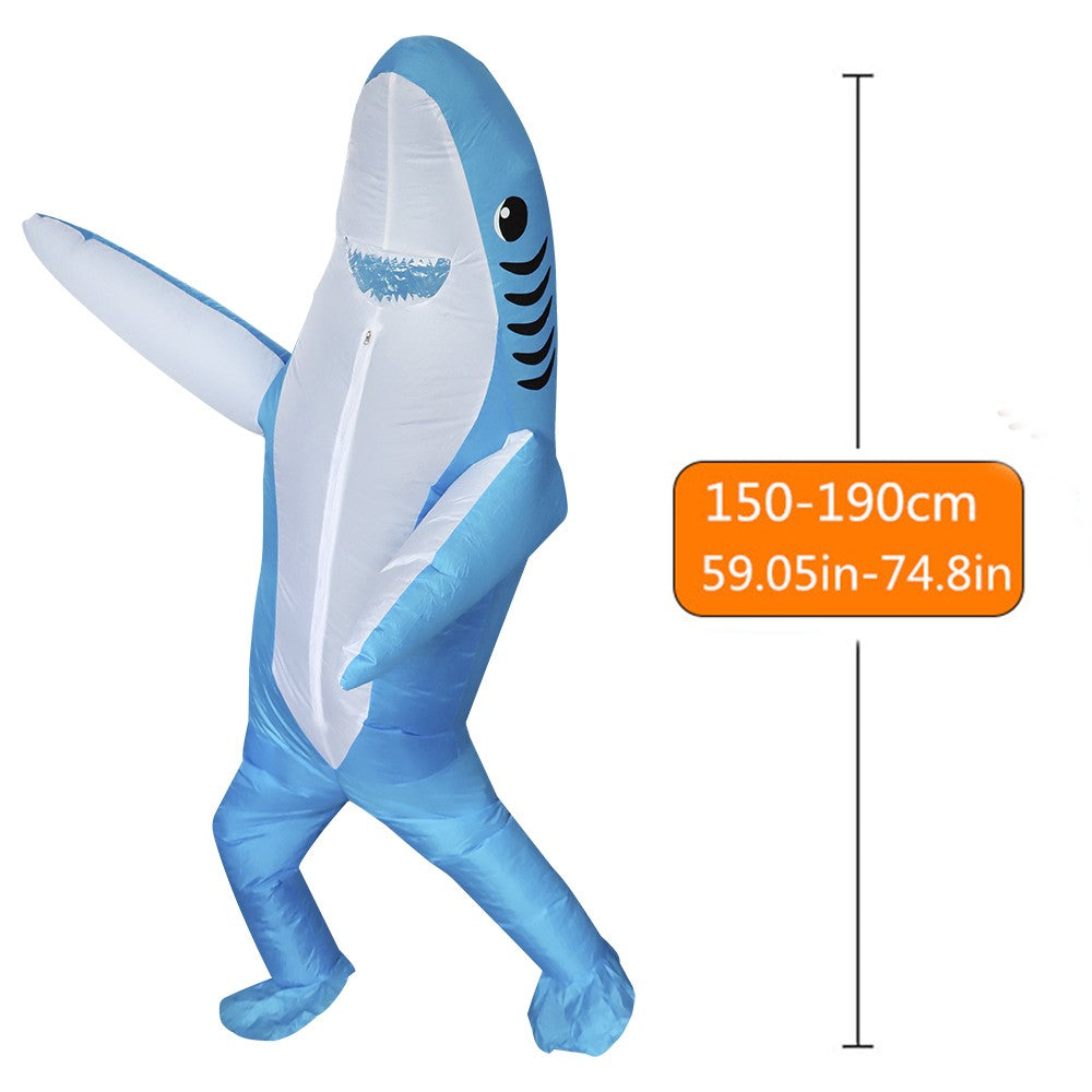 Cute and unique standing shark design inflatable costume Halloween and Christmas inflatable costume props