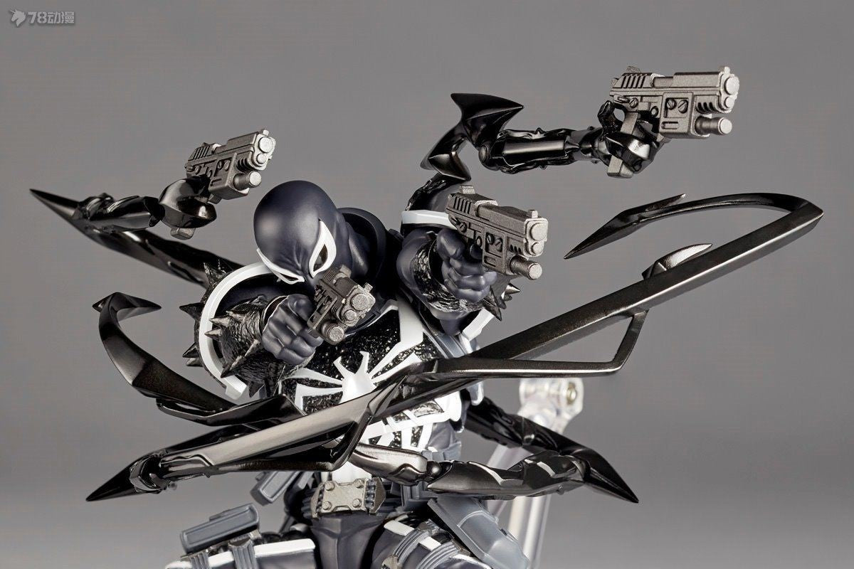 2024 Agent Venom Action Figure CT Version Kaiyodo Anime Figurine Marvel PVC Movable Collection Eugene Thompson Ko Model Toy Gfit