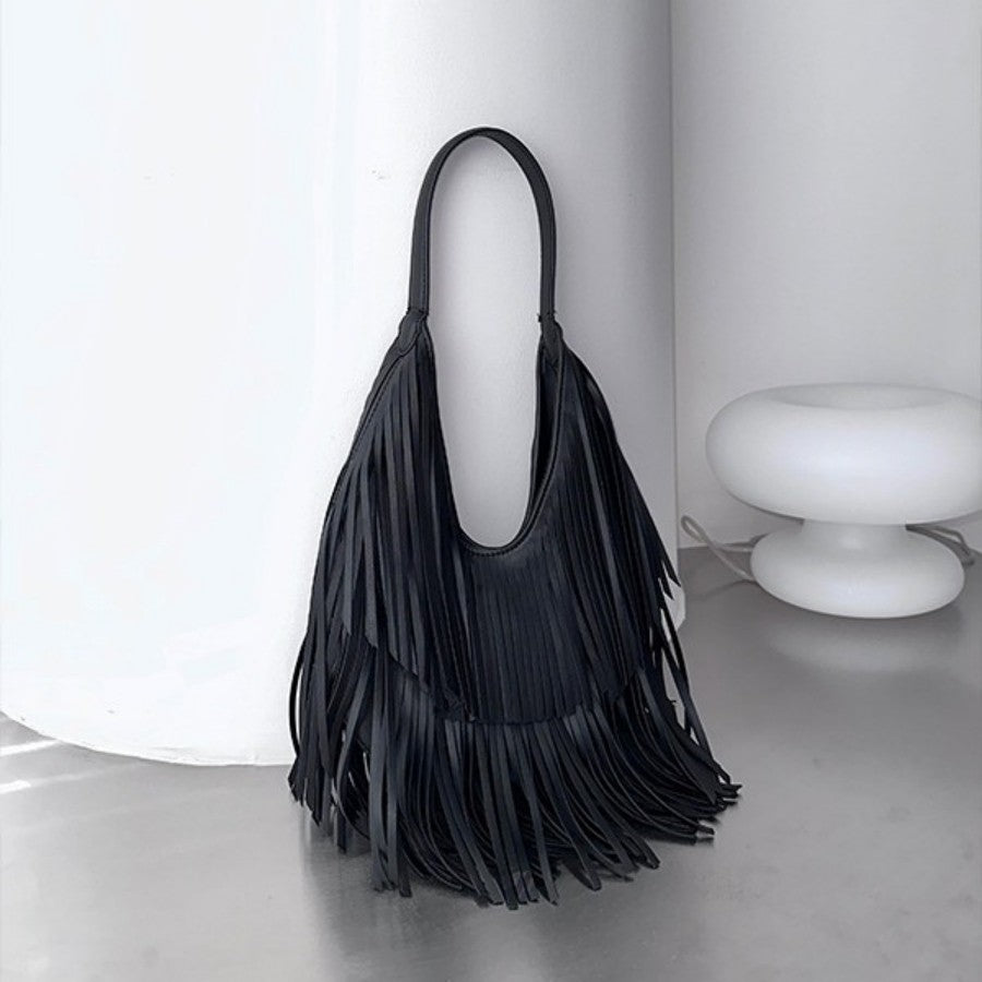 Long Tassels Women handbag Fashion Shoulder Bags for ladies hand bag Soft PU leather casual hobos armpit bag female Tote