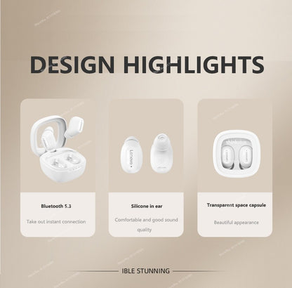 Lenovo XT62 Bluetooth 5.3 Earphones Wireless HiFi Sport Noise Reduction Headset with Mic Touch Control TWS Original Earbuds