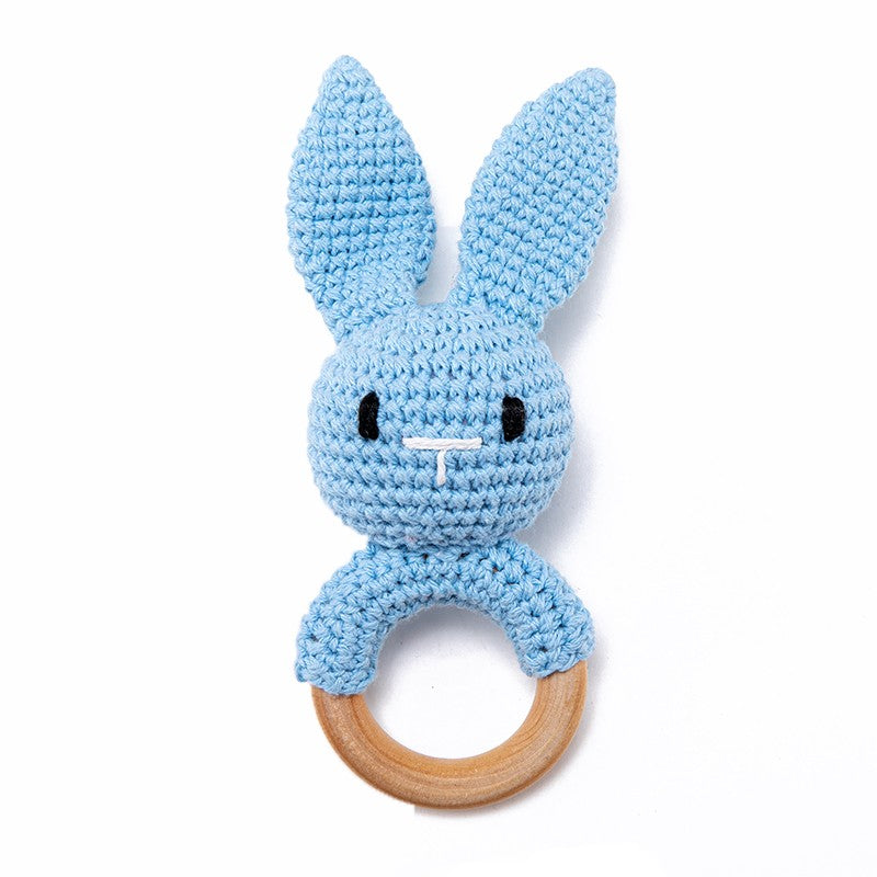 Brinquedos de Crochê para Bebês Chocalho de Animal Desenho Animado Chocalhos Musicais para Bebês Chocalho de Dentista Kawaii Brinquedo de Bebê 0-12 Meses Brinquedos Montessori
