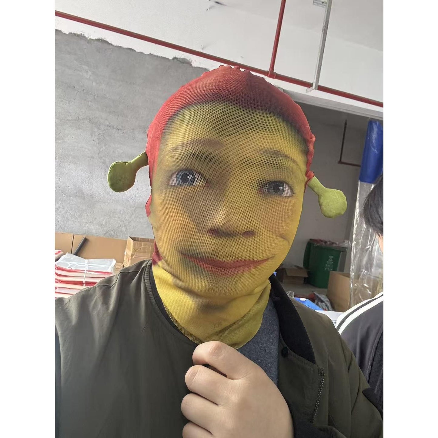 ?Shrek?3D Full Face Mask, Breathable, Party Funny Headgear Mask