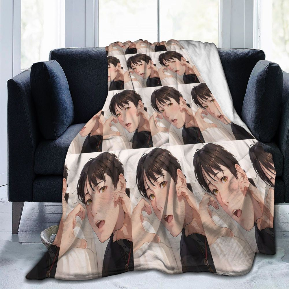 Cha EunWoo Kpop Astro Blankets Soft Warm Flannel Throw Blanket Cover for Bed Living room Picnic Travel Home Sofa