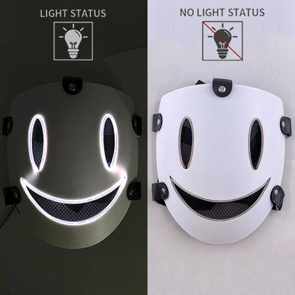 Anime High Rise Invasion Sniper LED Light up Mask Japanese Killer Japanese White Masks Carnival  Halloween Party Costume Props