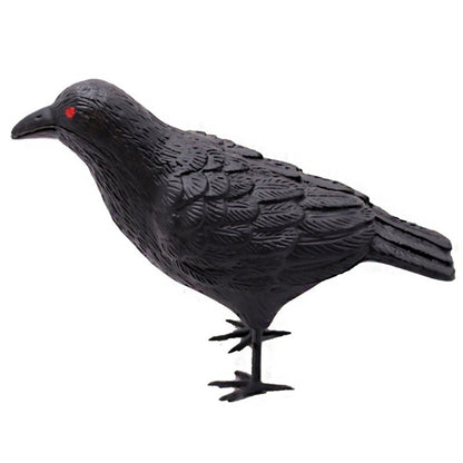 Halloween Black Crow Decor Simulation Raven Bird Repellent Pest Control Pigeon Repellent Outdoor Garden Halloween Decorations