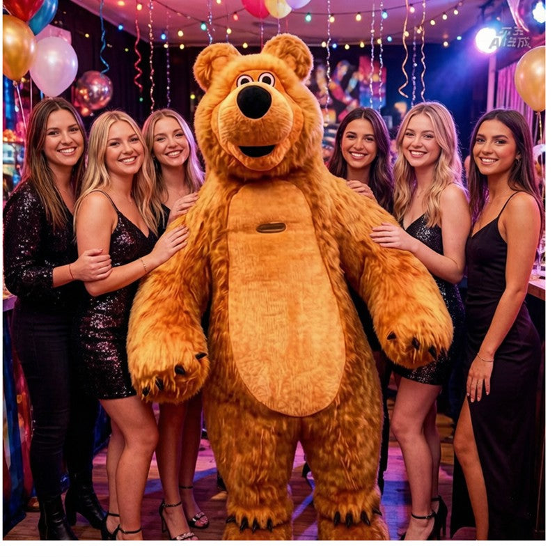 Inflatable Martha Bear Brown Bear Giant Costume Adult Walking Mascot Animal Cartoon Character Strange Costume Halloween Party An