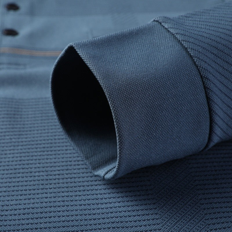 Luxury Quality Men's Polo Shirt Striped Print Pocket Short Sleeve Autumn Lapel T-Shirt Business Classic Casual Trend Menswear