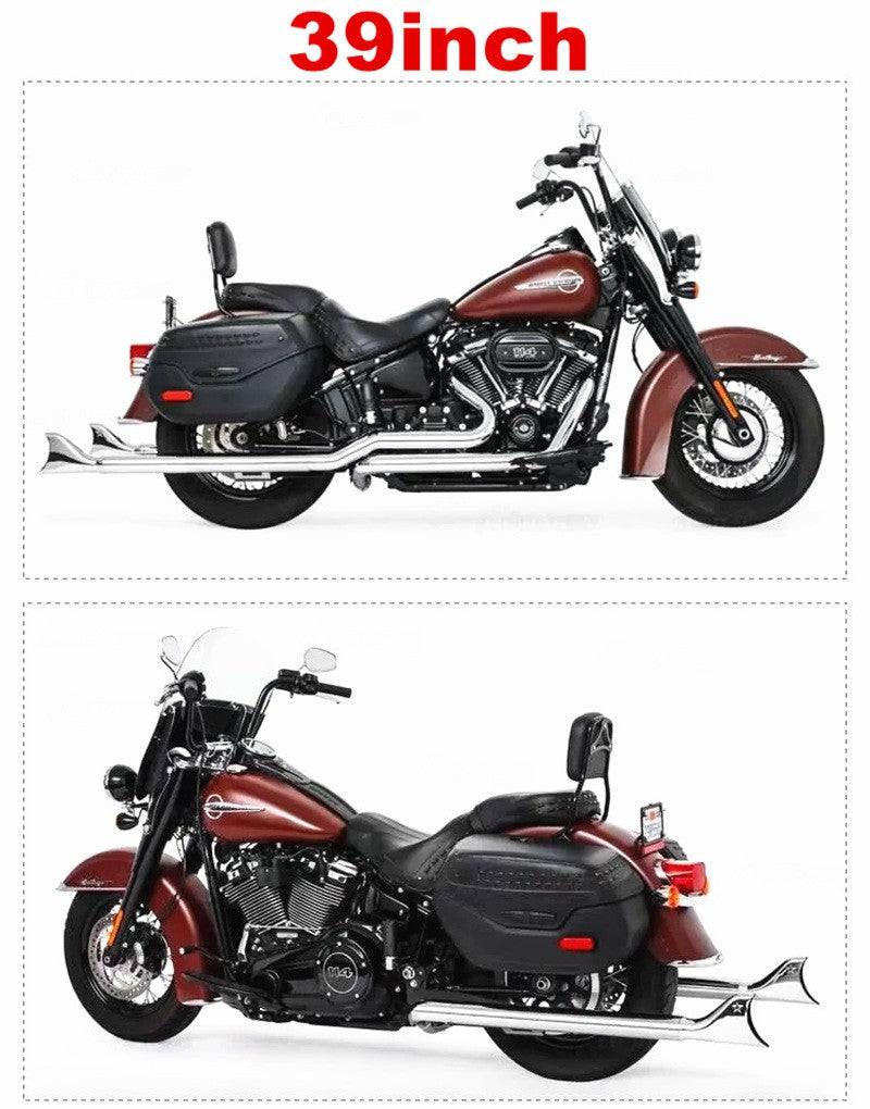 Motorcycle Fishtail Exhaust System Muffler Exhaust Pipe For Harley Softail Classic Heritage Deluxe Street Bob Silm 18-25