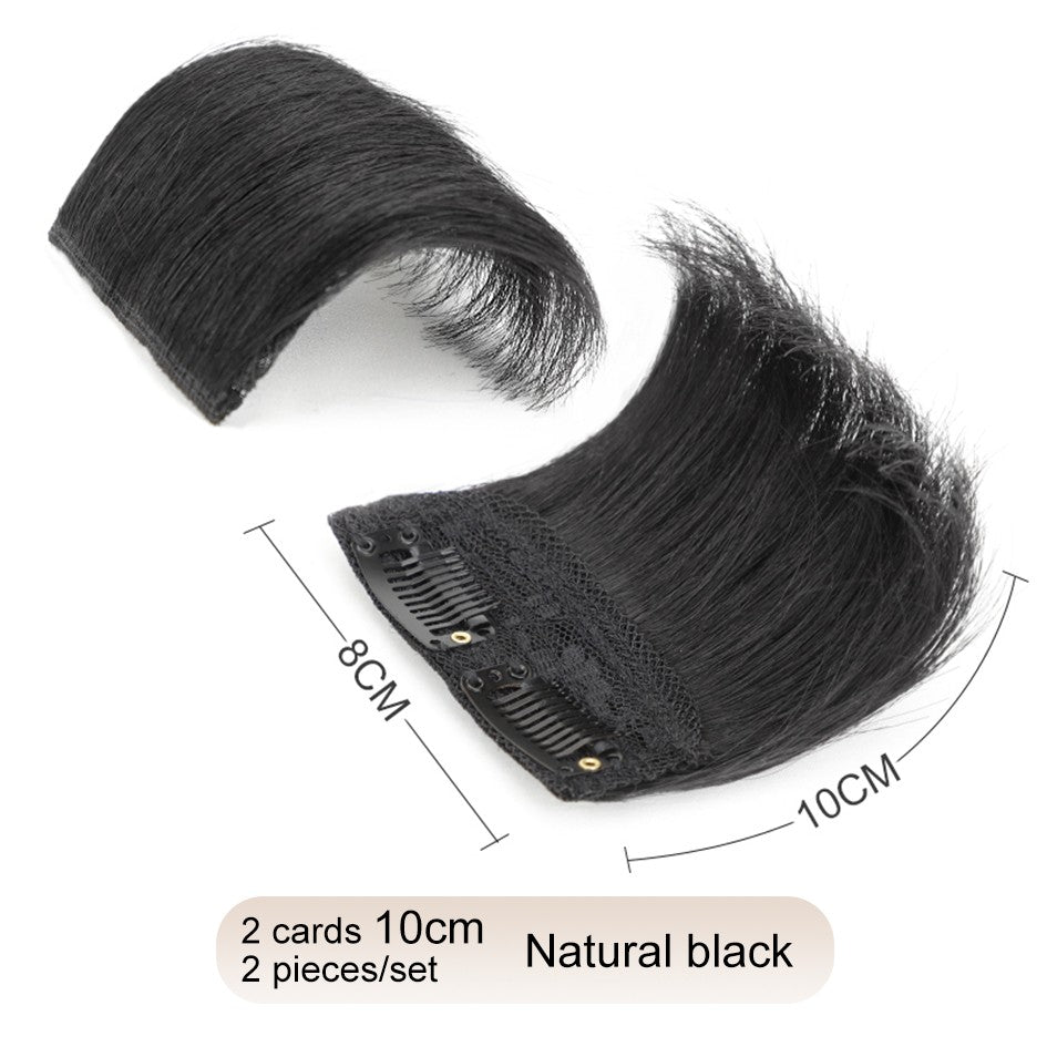 2 peças/conjunto de preenchimento capilar sintético, extensões de cabelo, peça de abertura e de reposição para topo, artefato de reposição