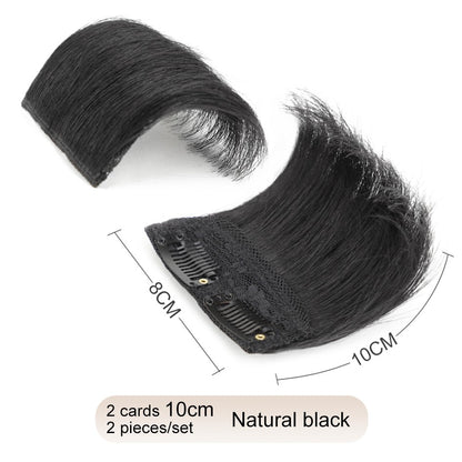 2 peças/conjunto de preenchimento capilar sintético, extensões de cabelo, peça de abertura e de reposição para topo, artefato de reposição