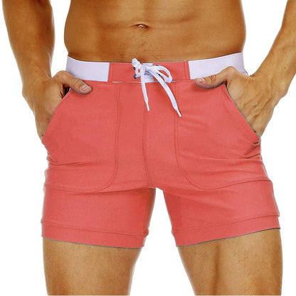 MAGCOMSEN Men's Swimwear Shorts Summer Quick Dry Swimming Trunks Surf Board Shorts Boxer Briefs Swimsuit Beach Sunbathing Shorts