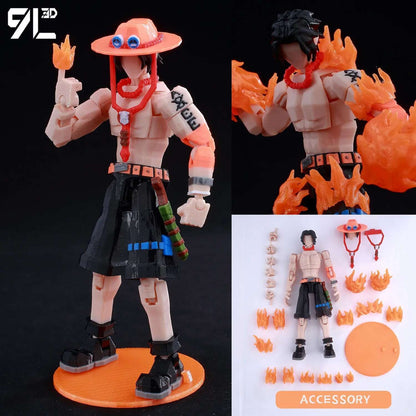 9L3D Lucky13 Titan 13 Ichigo Kurosaki Anime Action Figure Dummy 13 Espada Posável Máscara Oca Modelo Decoração Surpresa de Aniversário
