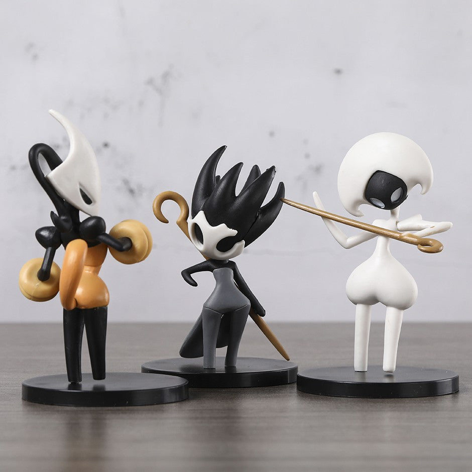 6 pçs/set Hollow Knight Silksong Hornet Sherma Lace Phantom Shakra Figuras Colecionáveis Criativas Brinquedos