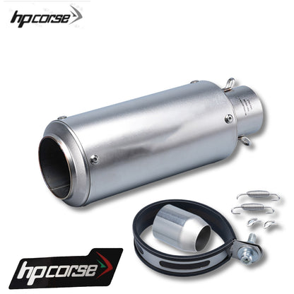 Universal 51mm motorcycle exhaust inox muffler carbon fiber exhaust for z900 R3 R25 MT07 MT09 R1 Z400 Z650