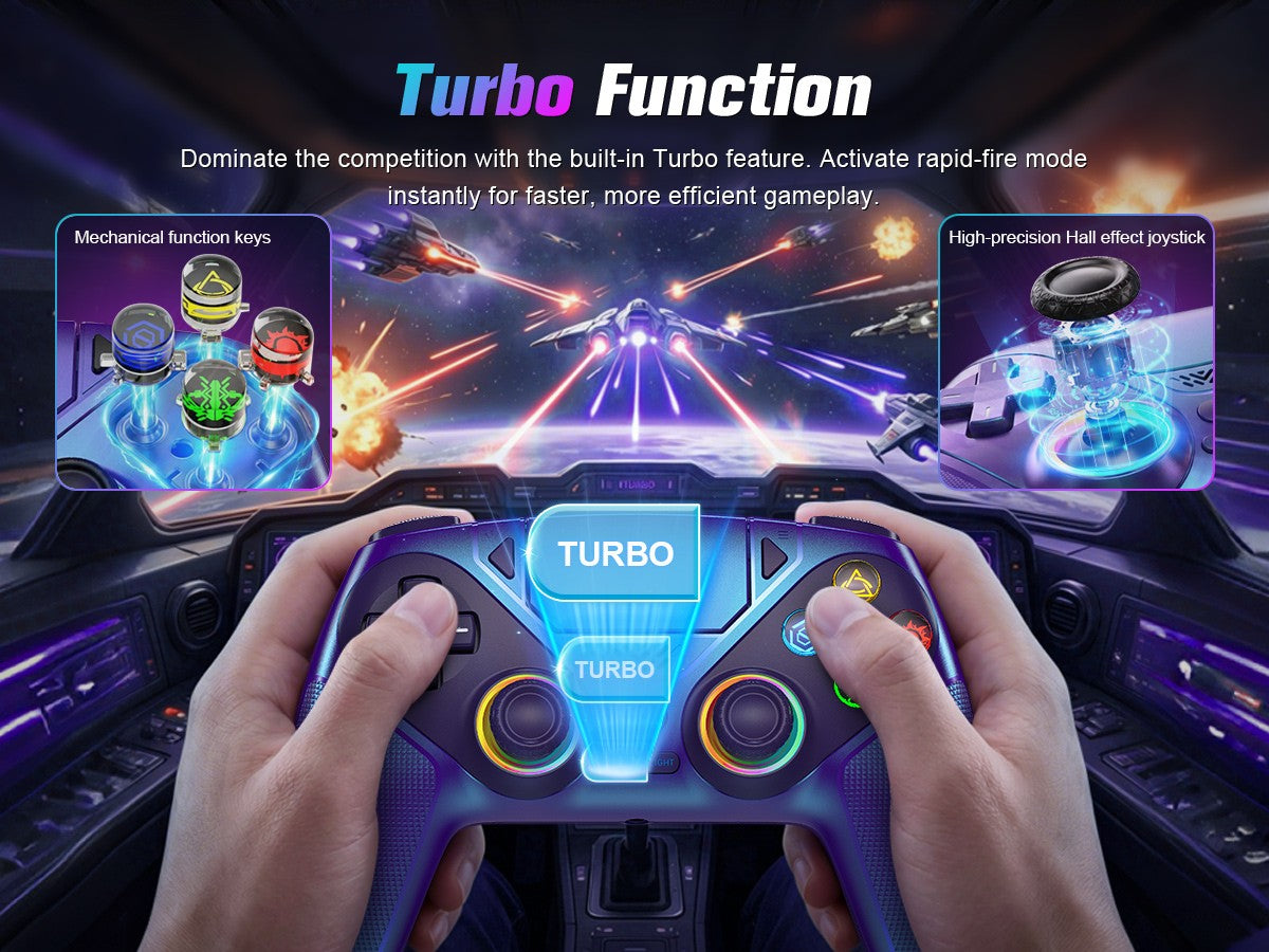 For Playstion 5 Controller PS5 Pro/Slim/PC Wireless Gamepad Hall Effect Trigger RGB Turbo Vibration Button Joystick