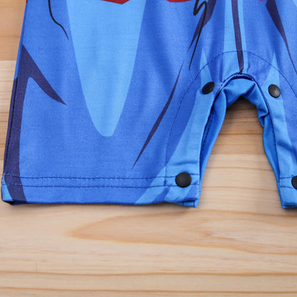 IURNXB Baby Romper Short Sleeve Onesie Boys Newborn Infant Bodysuit Cartoon Print Cosplay Costume Jumpsuit Summer Outfits 1-18M