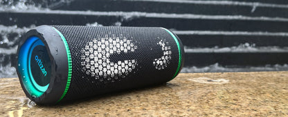 Ortizan X30 Caixa de Som Bluetooth Portátil Bluetooth 5.3 Caixa de Som Sem Fio com Som Estéreo Alto HD de 40W e Luzes RGB Coloridas AUX