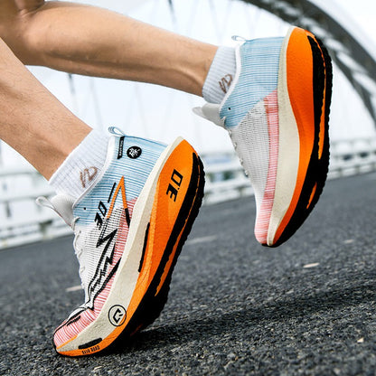 Tênis Masculino de Malha para Conforto 2025, Tênis de Corrida Masculino com Placa de Carbono 3.0, Amortecimento, Esportes, Treino, Corrida, Calçado Especializado para Corrida
