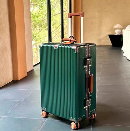 Carry on Suitcase Aluminum Frame with Colorful Silent Spinner Wheel TSA Lock Travel Trolley Case High-quality Rolling Luggage
