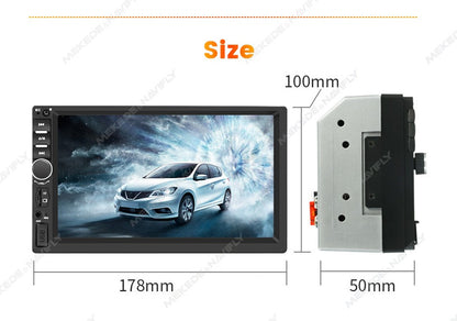 MEKEDE US Stock 2 Din Universal 7Inch Car Radio CarPlay Android Auto MP5 Multimedia Player Touch Screen Head Unit USB BT TF Card