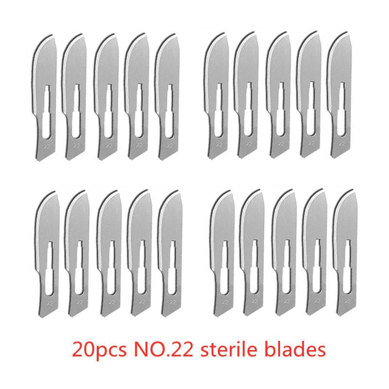 20-100pcs Carbon Steel Surgical Blades for DIY Cutting Phone Repair Carving Animal Eyebrow Grooming Maintenance Scalpel Knife