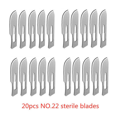 20-100pcs Carbon Steel Surgical Blades for DIY Cutting Phone Repair Carving Animal Eyebrow Grooming Maintenance Scalpel Knife