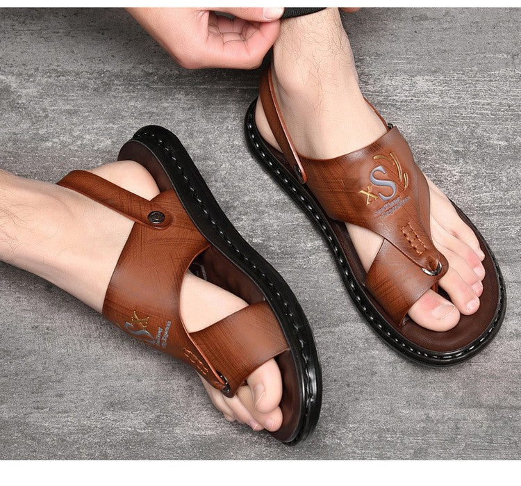 Brand Men's Sandals Summer Soft soled Anti slip Beach Shoes Male  Outdoor comfortable Men slippers Luxury High Quality sandalias