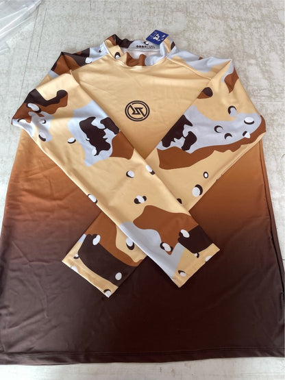 New Men's Surfing Shirt Camouflage Gradient Lycra Rashguard RIGHTTRACK Surf Sportswear Beach UV Protection Swimwear UPF50+