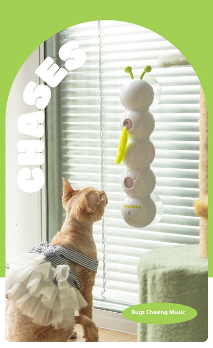 Brinquedo inteligente e interativo para gatos, ativação móvel de despertar, vareta tipo minhoca, brinquedo com cauda, orifício de salto automático, interativo