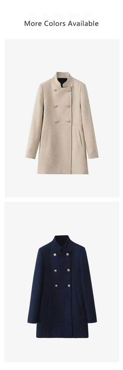 Autumn/Winter New Product Fashion Casual Women's Wear Double breasted Loose Versatile Coat Coat