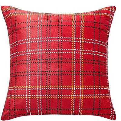 Christmas Pillow Cover, Scottish Plaid Cushion Cover, Sofa Living Room Christmas Home Decoration  45x45 pillow case