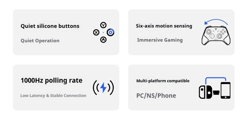 Flydigi Direwolf 4 Gamepad Hall Linear Trigger Force Adjustment Joysticks Wireless Controller for Windows Android IOS Switch1/2