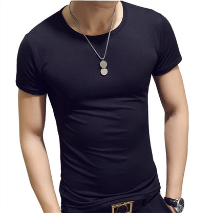 7 Colors Slim Man's T-shirt Short Sleeve Streetwear Gym Clothing Tee Top Plain Running Shirt Camiseta Masculina Tee Shirt Homme