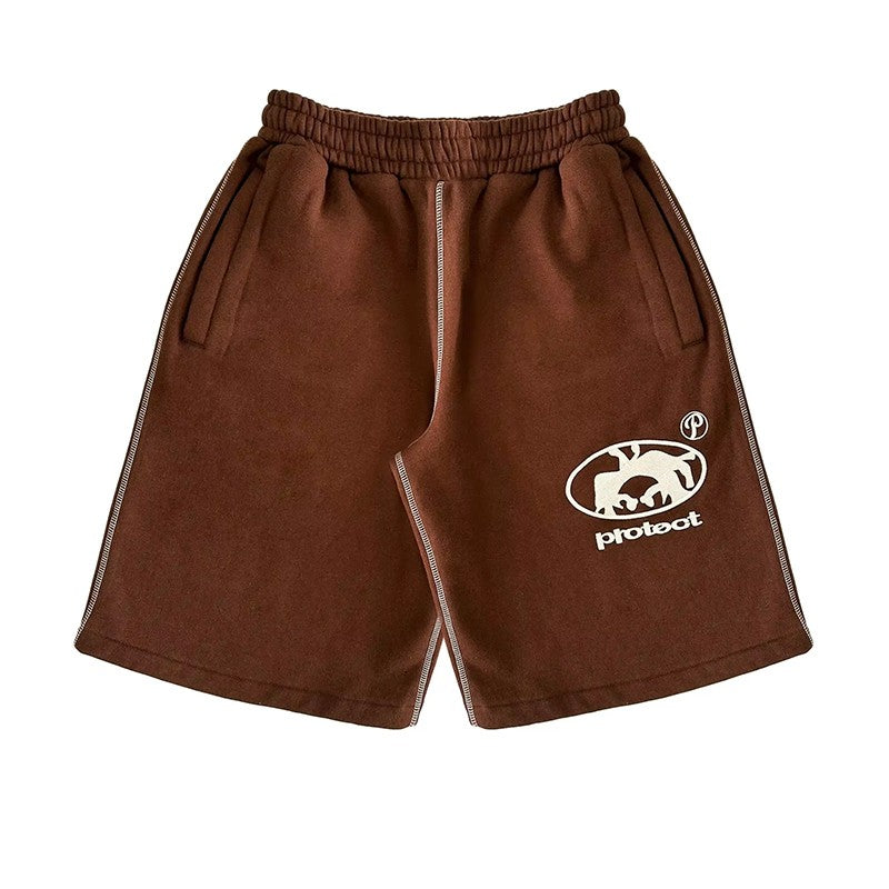 Y2K Men Casual Shorts Black Streetwear Vintage Elastic Waist Quick Dry Loose Fit Europe Viral Trend Summer Fashion Beach Bottoms