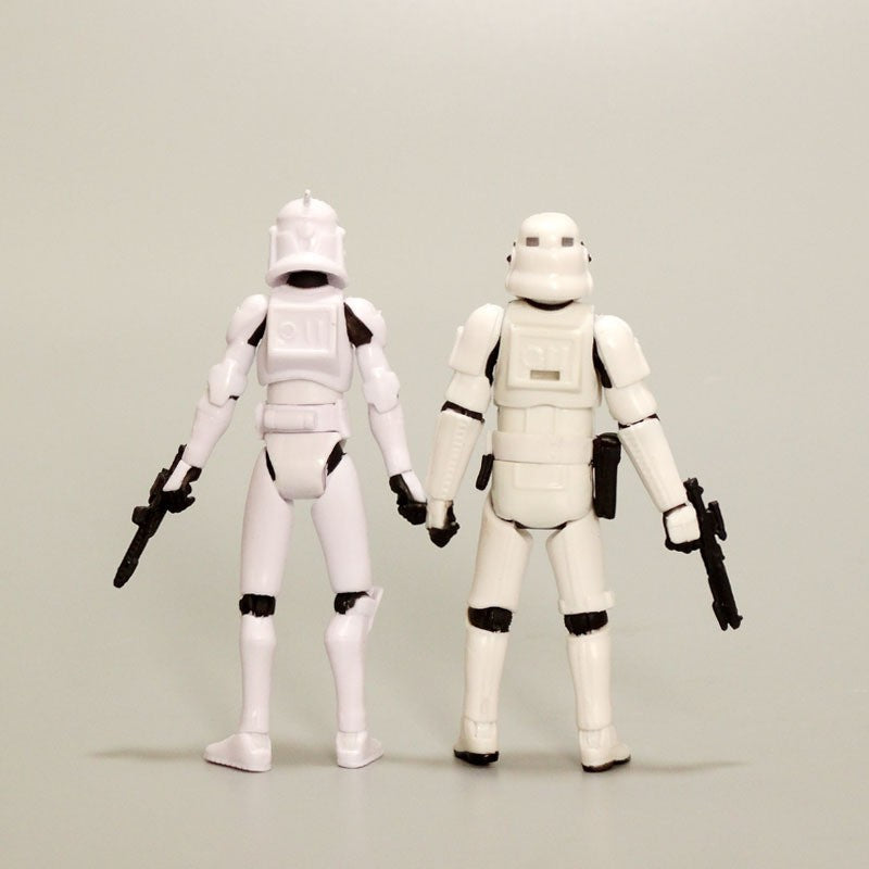 Hot selling black warrior white warrior transparent clone soldier 3.75 inch joint movable ornaments, gift