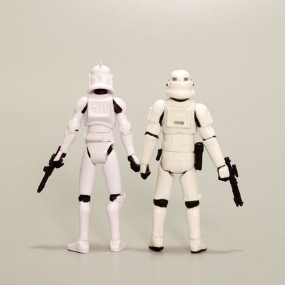 Hot selling black warrior white warrior transparent clone soldier 3.75 inch joint movable ornaments, gift