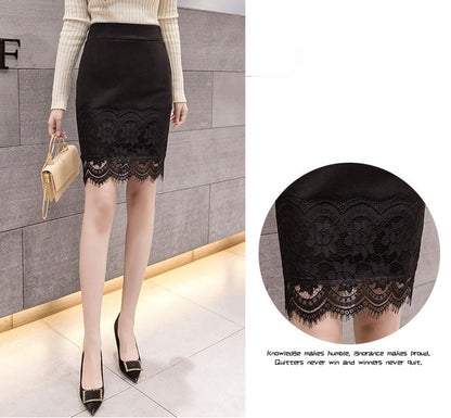High-Waisted Slim-Fit Fresh A-Line Skirts 2025 Summer New Lace Short Plus Size Skirts Stylish INS Style Bodycon Skirt